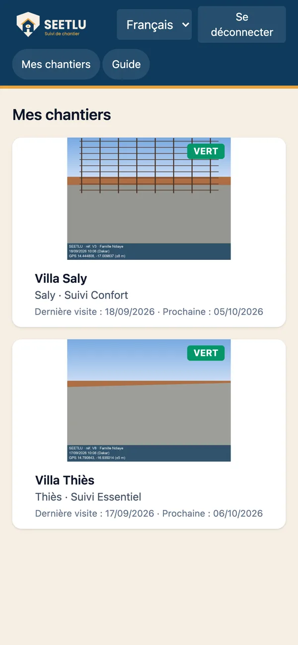 Espacio de cliente SEETLU: sus obras con el veredicto de la última visita